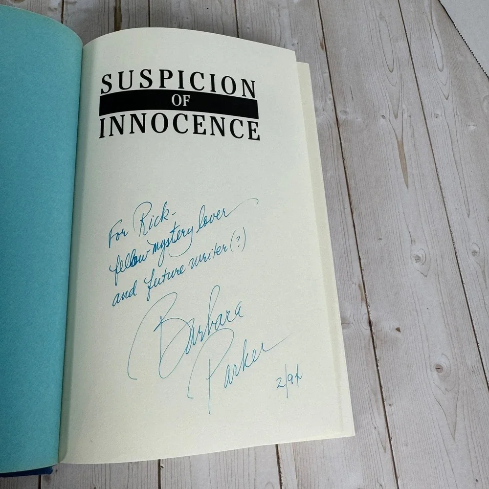 Suspicion of Innocence Barbara Parker 1994 Signed First Printing Dutton Novel